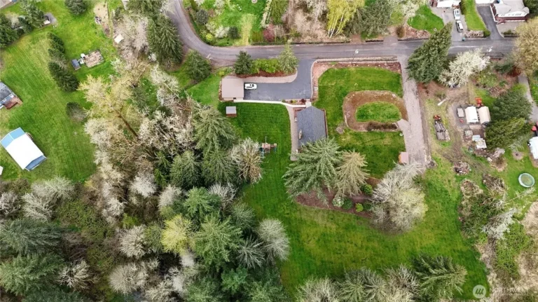 Aerial view of the property